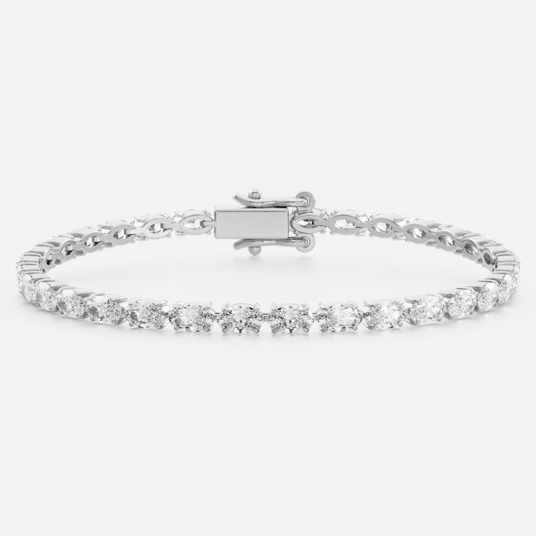 Classic Italian Tennis Bracelet - Oval