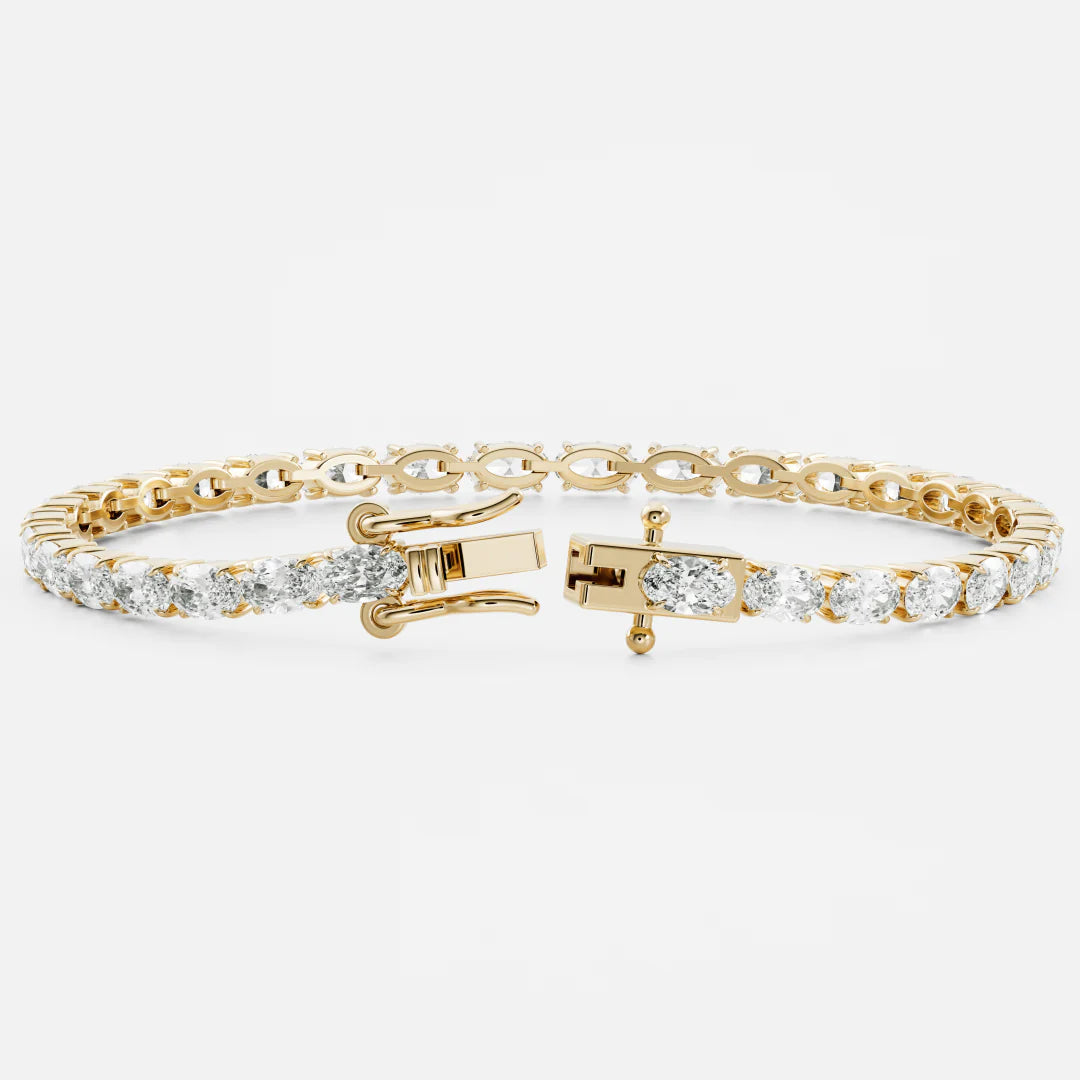 Classic Italian Tennis Bracelet - Oval