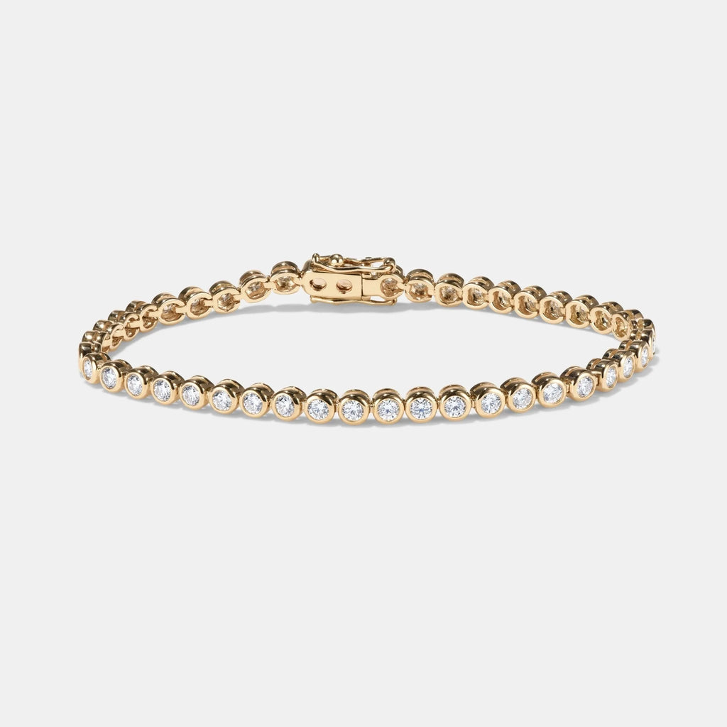 Bezel Italian Tennis Bracelet - Round