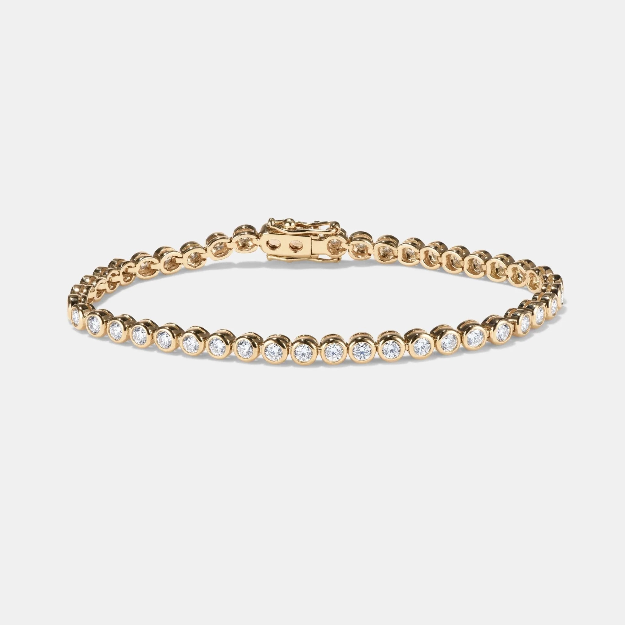 Bezel Italian Tennis Bracelet - Round