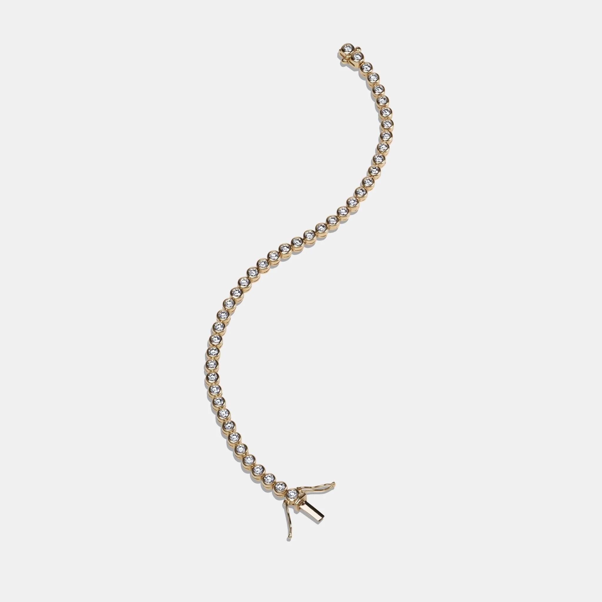 Bezel Italian Tennis Bracelet - Round
