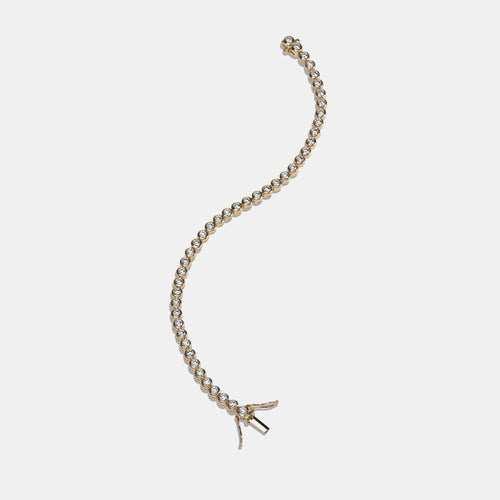 Bezel Italian Tennis Bracelet - Round