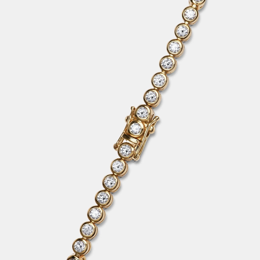 Bezel Italian Tennis Bracelet - Round