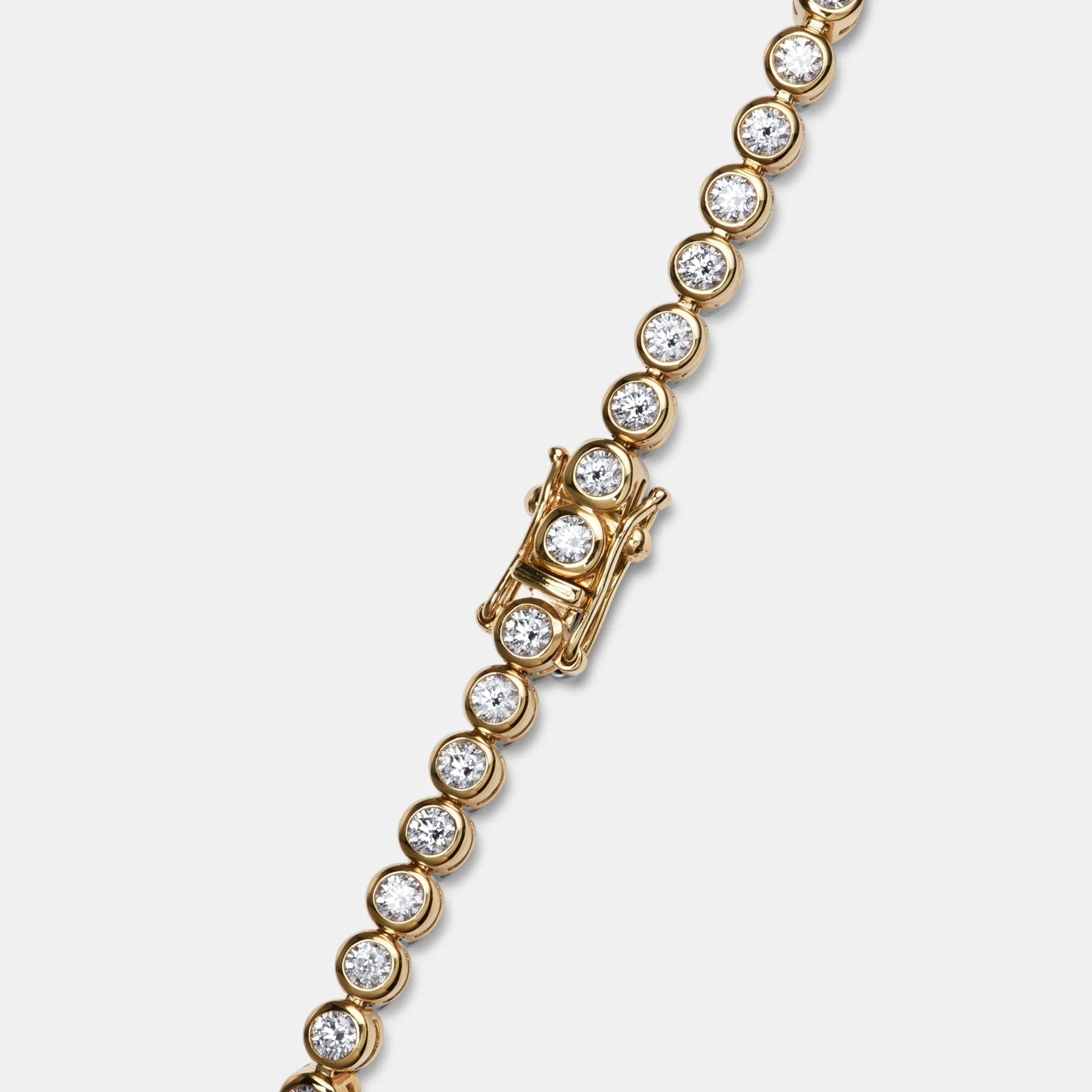 Bezel Italian Tennis Bracelet - Round