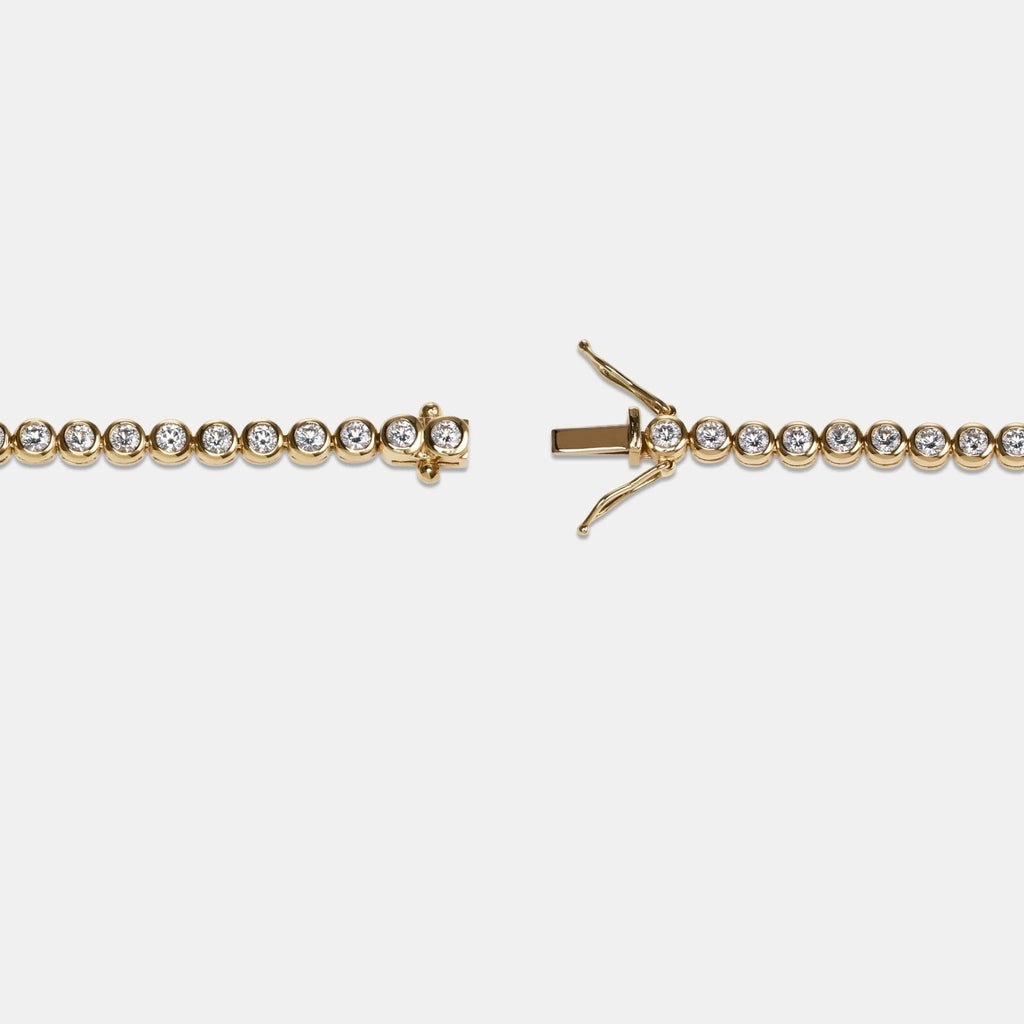 Bezel Italian Tennis Bracelet - Round